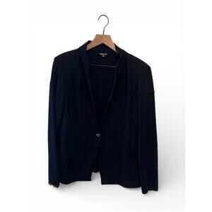 Misook women’s wrinkle resistant navy knit cardigan jacket SZ PM knit travel